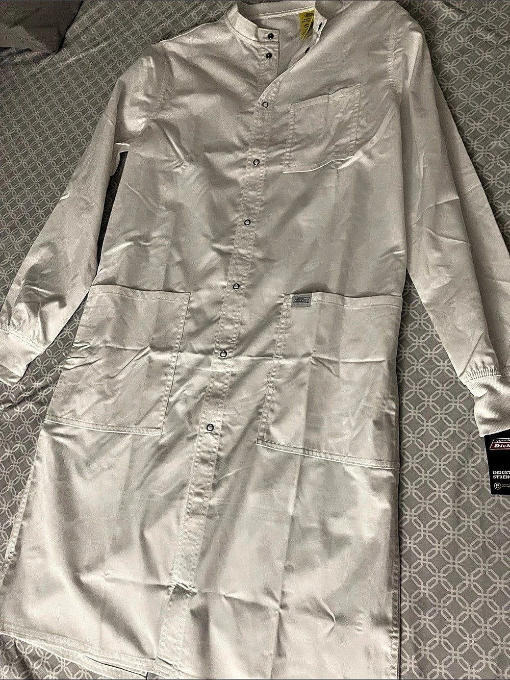 Dickies Genuine Dickies Industrial Strength Unisex 43-Inch Snap Front Lab Coat